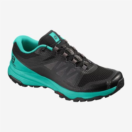 Salomon XA DISCOVERY W Womens Trail Running Shoes Black/Green UK LMIG